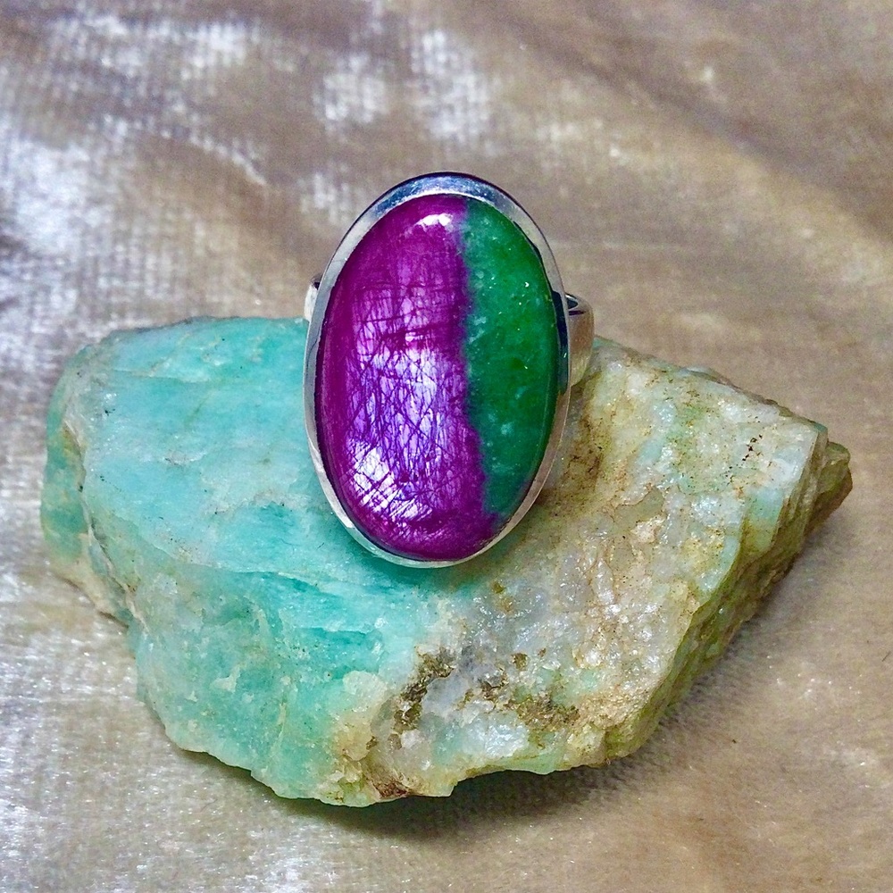 Ruby Fuchsite Spectacular Sterling Silver 925 Ring by Starborn